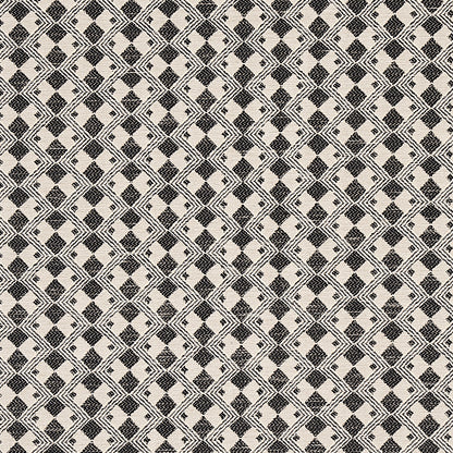 SCHUMACHER  ESSENTIALS: SMALL SCALE UPHOLSTERY FABRICS HUXLEY PATTERN WOVENS PATTERN WOVENS VINTAGE BLACK   - 69871