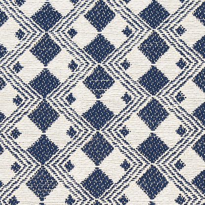 SCHUMACHER  ESSENTIALS: SMALL SCALE UPHOLSTERY FABRICS HUXLEY PRINTS PRINTS NAVY   - 69873