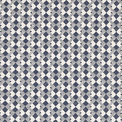 SCHUMACHER  ESSENTIALS: SMALL SCALE UPHOLSTERY FABRICS HUXLEY PRINTS PRINTS NAVY   - 69873
