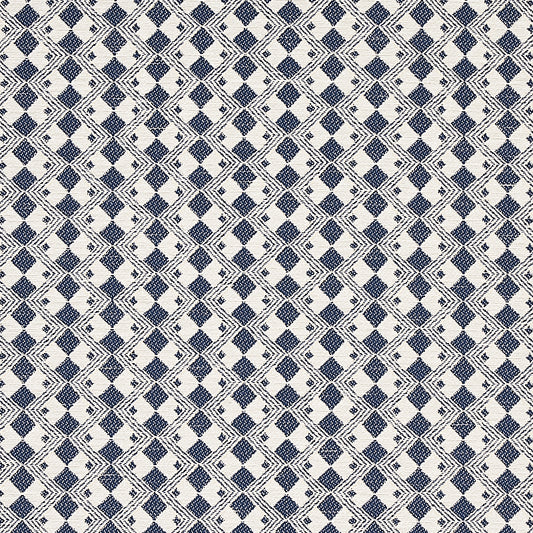 SCHUMACHER  ESSENTIALS: SMALL SCALE UPHOLSTERY FABRICS HUXLEY PRINTS PRINTS NAVY   - 69873
