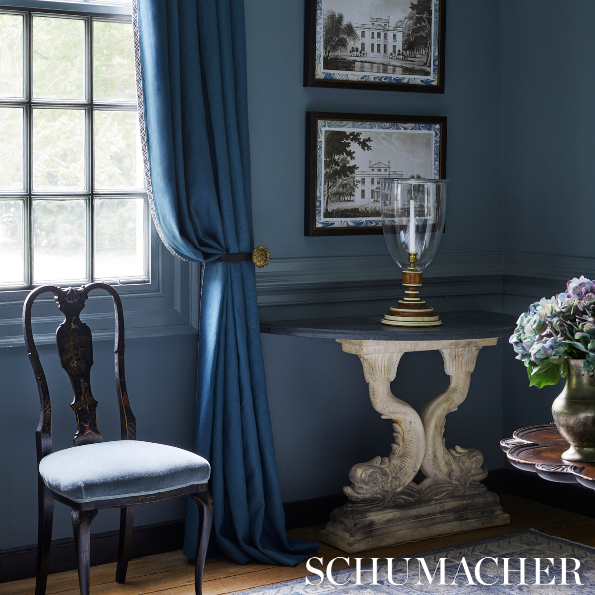 SCHUMACHER  PERFECT BASICS: LINEN PIET PERFORMANCE LINEN PLAINS PLAINS HARBOR   - 69946