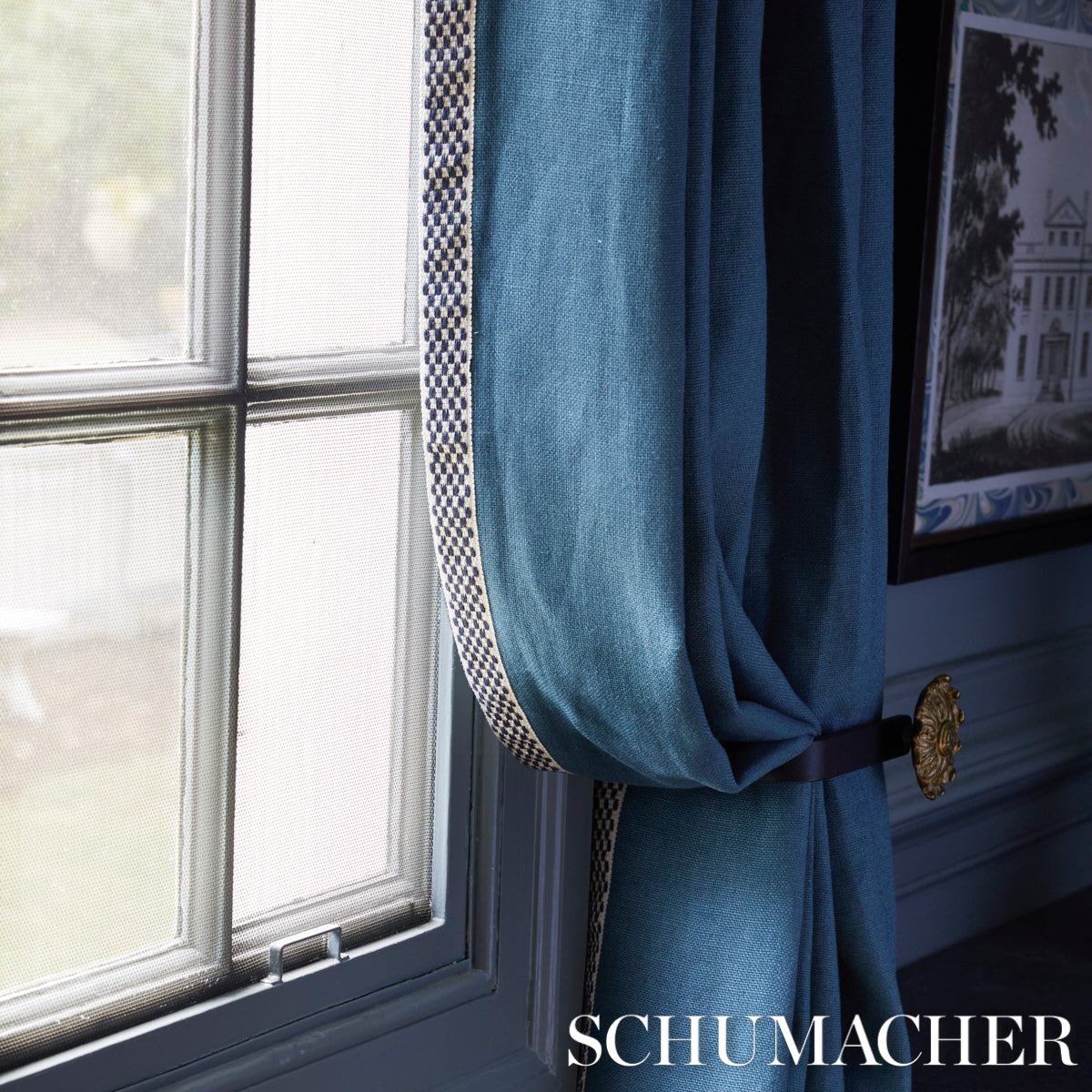 SCHUMACHER  PERFECT BASICS: LINEN PIET PERFORMANCE LINEN PLAINS PLAINS HARBOR   - 69946