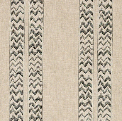 SCHUMACHER  TRIBAL CHIC KUDU STRIPE PATTERN WOVENS PATTERN WOVENS BLACK   - 69970