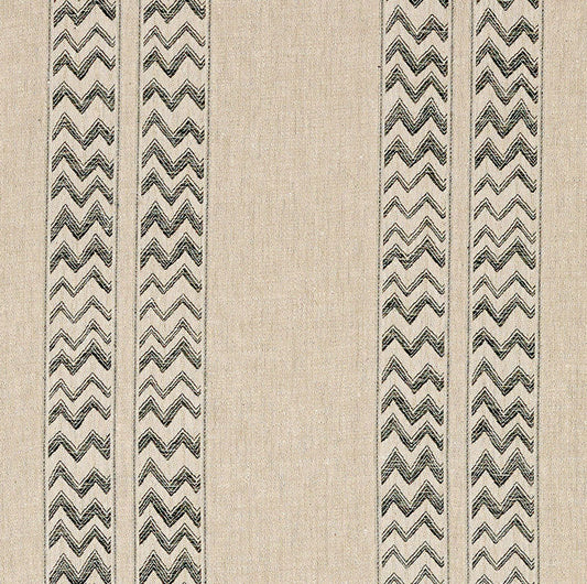 SCHUMACHER  TRIBAL CHIC KUDU STRIPE PATTERN WOVENS PATTERN WOVENS BLACK   - 69970