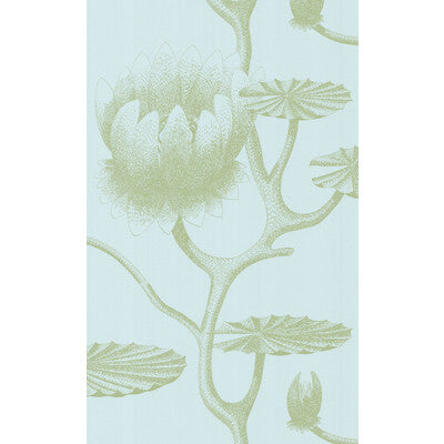 COLE & SON LILY PRINT--BOTANICAL & FLORAL- TEAL AND CHARCOAL   - 69/3112.CS.0