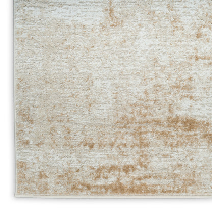 Beige cream textured area rug with subtle tan pattern; plush rectangular rug for living rooms.
