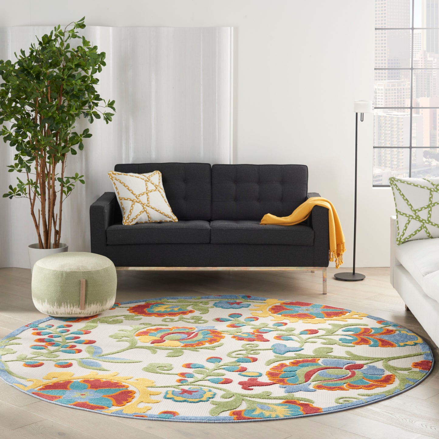 Nourison Rugs Nourison Home   Farmhouse 8' X Round    - 099446827548