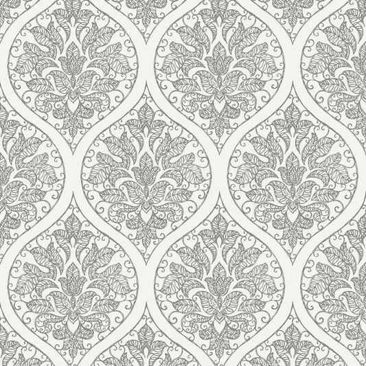 Galerie Wallcoverings Emporium Emporium Ogee Galerie Wallcoverings  Silver Grey   - 7002