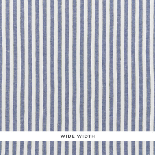 SCHUMACHER  ESSENTIALS: SHEERS & CASEMENTS REGATTA LINEN STRIPE SHEER SHEERS & CASEMENTS SHEERS & CASEMENTS CHAMBRAY   - 70030