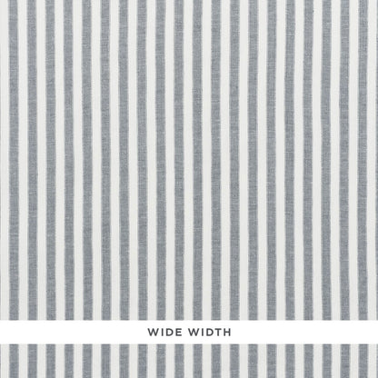 Grey and white vertical striped fabric with wide stripes; modern, versatile pattern for textiles or walls.
