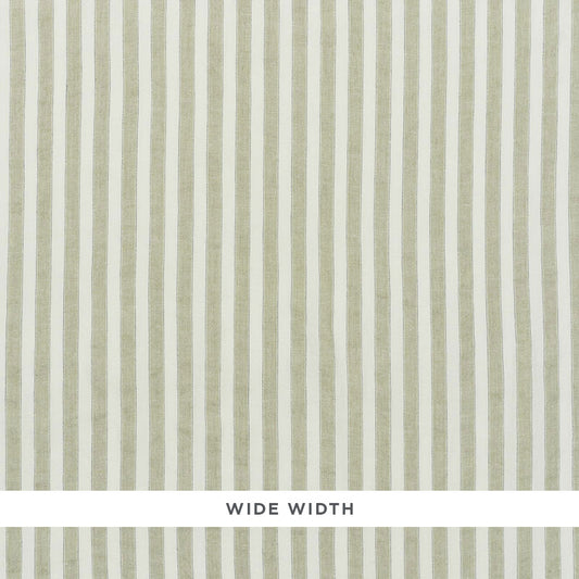 SCHUMACHER  ESSENTIALS: SHEERS & CASEMENTS REGATTA LINEN STRIPE SHEER SHEERS & CASEMENTS SHEERS & CASEMENTS SAGE   - 70034
