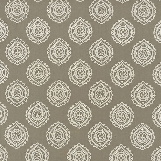 SCHUMACHER  CONTEMPORARY EMBROIDERIES OLANA LINEN EMBROIDERY EMBROIDERIES EMBROIDERIES STONE   - 70202