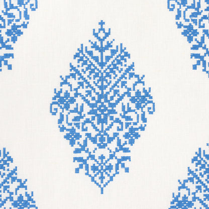 SCHUMACHER  BOHEMIA ZINDA EMBROIDERY EMBROIDERIES EMBROIDERIES BLUE ON IVORY   - 70225
