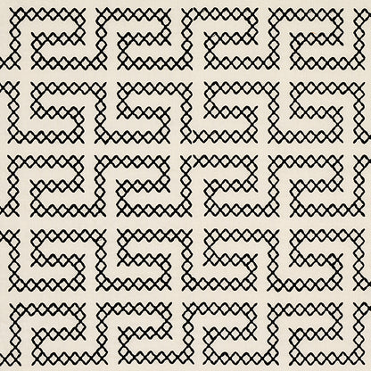 SCHUMACHER  CONTEMPORARY EMBROIDERIES A MAZE EMBROIDERY EMBROIDERIES EMBROIDERIES BLACK ON IVORY   - 70230