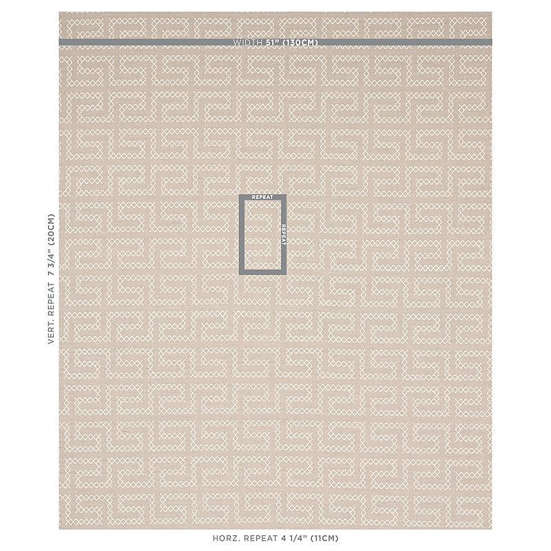 SCHUMACHER  CONTEMPORARY EMBROIDERIES A MAZE EMBROIDERY EMBROIDERIES EMBROIDERIES SAND   - 70231