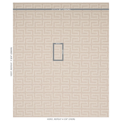 SCHUMACHER  CONTEMPORARY EMBROIDERIES A MAZE EMBROIDERY EMBROIDERIES EMBROIDERIES SAND   - 70231