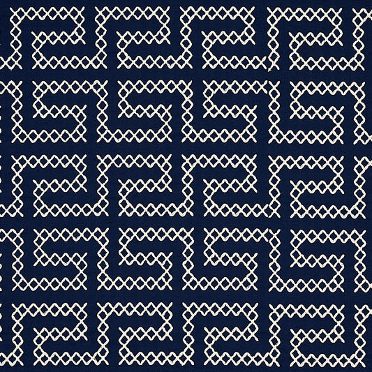 SCHUMACHER  CONTEMPORARY EMBROIDERIES A MAZE EMBROIDERY EMBROIDERIES EMBROIDERIES NAVY   - 70233