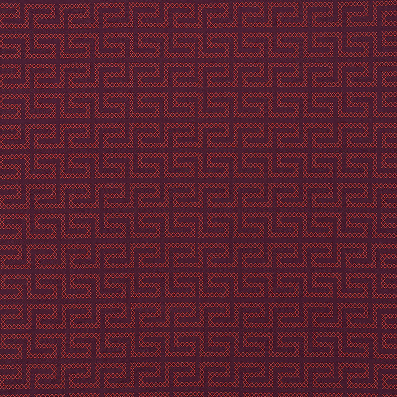 SCHUMACHER  CONTEMPORARY EMBROIDERIES A MAZE EMBROIDERY EMBROIDERIES EMBROIDERIES BERRY   - 70234