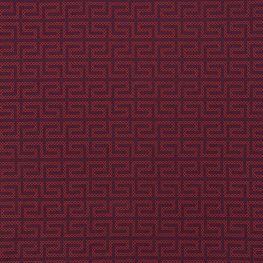 SCHUMACHER  CONTEMPORARY EMBROIDERIES A MAZE EMBROIDERY EMBROIDERIES EMBROIDERIES BERRY   - 70234