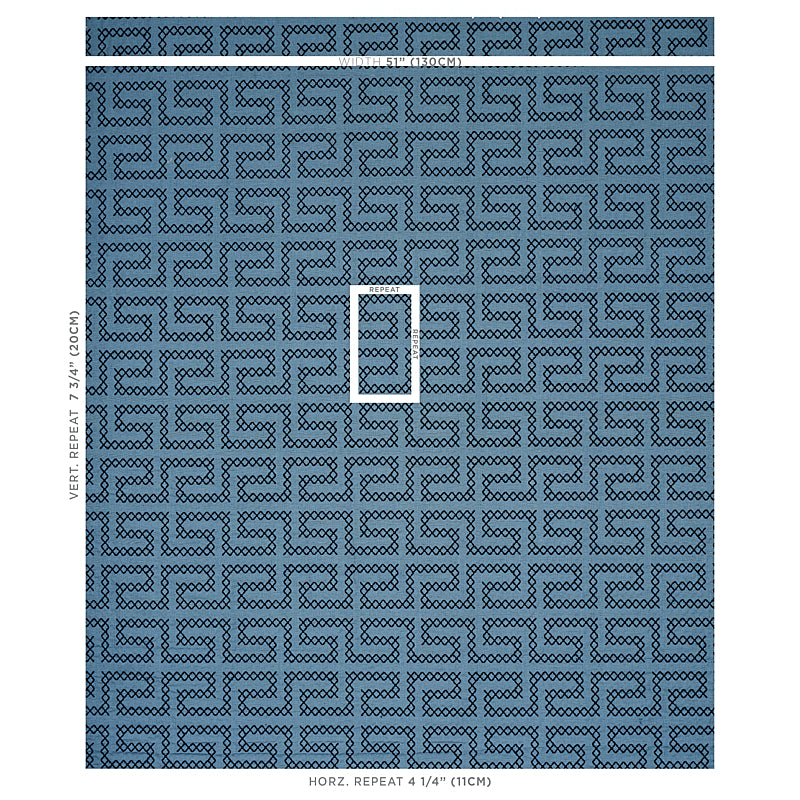 SCHUMACHER  CONTEMPORARY EMBROIDERIES A MAZE EMBROIDERY EMBROIDERIES EMBROIDERIES CADET   - 70235