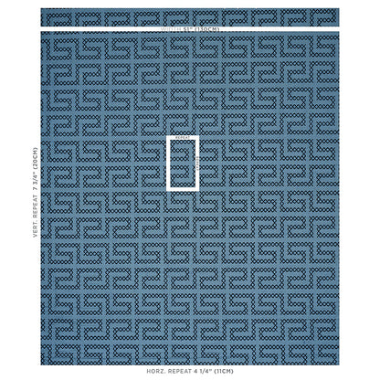 SCHUMACHER  CONTEMPORARY EMBROIDERIES A MAZE EMBROIDERY EMBROIDERIES EMBROIDERIES CADET   - 70235