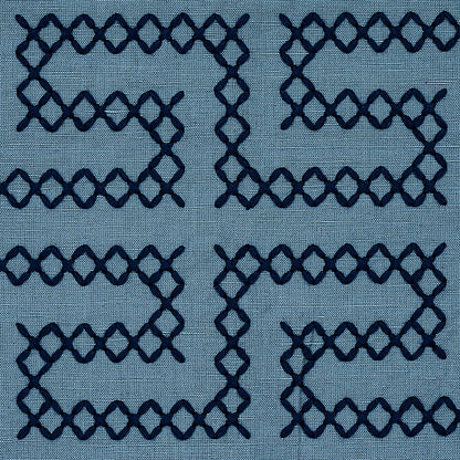 SCHUMACHER  CONTEMPORARY EMBROIDERIES A MAZE EMBROIDERY EMBROIDERIES EMBROIDERIES CADET   - 70235