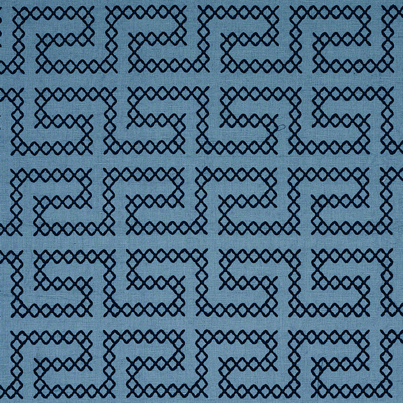 SCHUMACHER  CONTEMPORARY EMBROIDERIES A MAZE EMBROIDERY EMBROIDERIES EMBROIDERIES CADET   - 70235