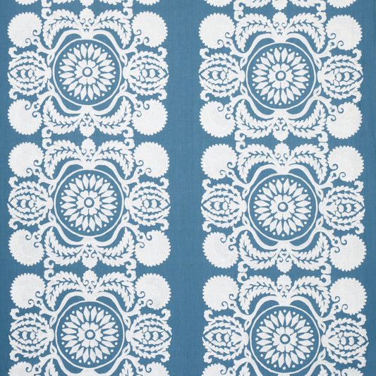 SCHUMACHER  BOHEMIA CASTANET EMBROIDERY EMBROIDERIES EMBROIDERIES CHAMBRAY   - 70262