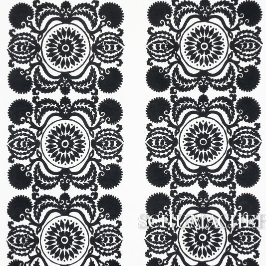 SCHUMACHER  BOHEMIA CASTANET EMBROIDERY EMBROIDERIES EMBROIDERIES BLACK   - 70263
