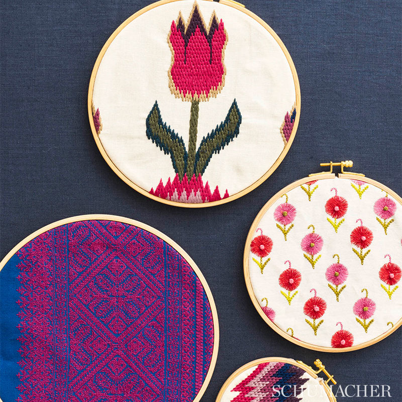 SCHUMACHER  CONTEMPORARY EMBROIDERIES TULIP FLAMESTITCH EMBROIDERY EMBROIDERIES EMBROIDERIES JEWEL   - 70270