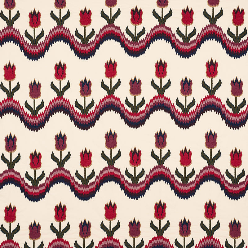 SCHUMACHER  CONTEMPORARY EMBROIDERIES TULIP FLAMESTITCH EMBROIDERY EMBROIDERIES EMBROIDERIES JEWEL   - 70270