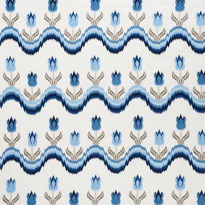 SCHUMACHER  CONTEMPORARY EMBROIDERIES TULIP FLAMESTITCH EMBROIDERY EMBROIDERIES EMBROIDERIES BLUE   - 70272
