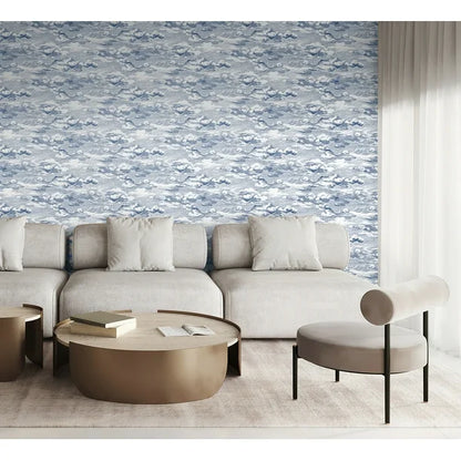 Harry & Grace Harry & Grace Peel and Stick Clouds Illustration Contemporary Blue Semi-Gloss  - HG11202