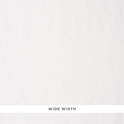 White textured fabric with subtle weave; bottom strip labeled WIDE WIDTH.
