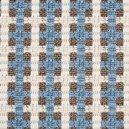 SCHUMACHER  ESSENTIALS: SMALL SCALE UPHOLSTERY FABRICS CROSSTOWN PATTERN WOVENS PATTERN WOVENS SKY   - 70390