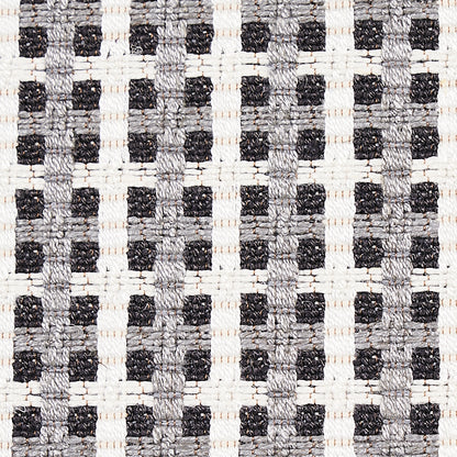 SCHUMACHER  ESSENTIALS: SMALL SCALE UPHOLSTERY FABRICS CROSSTOWN PATTERN WOVENS PATTERN WOVENS GRAPHITE   - 70392
