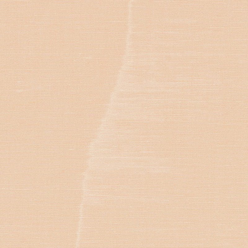 Peach-beige woven fabric with subtle stripes and a diagonal seam; versatile upholstery or drapery material.