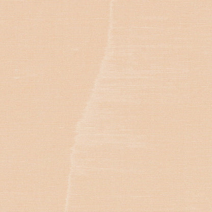 Peach-beige woven fabric with subtle stripes and a diagonal seam; versatile upholstery or drapery material.