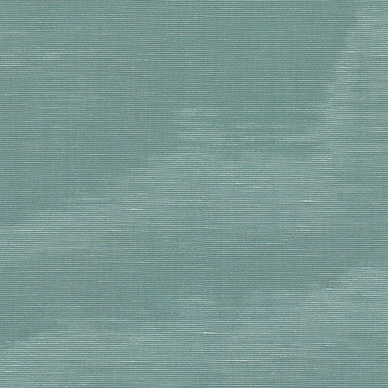 Close-up of petrol moire fabric texture with a subtle watery pattern; suitable for upholstery or apparel.