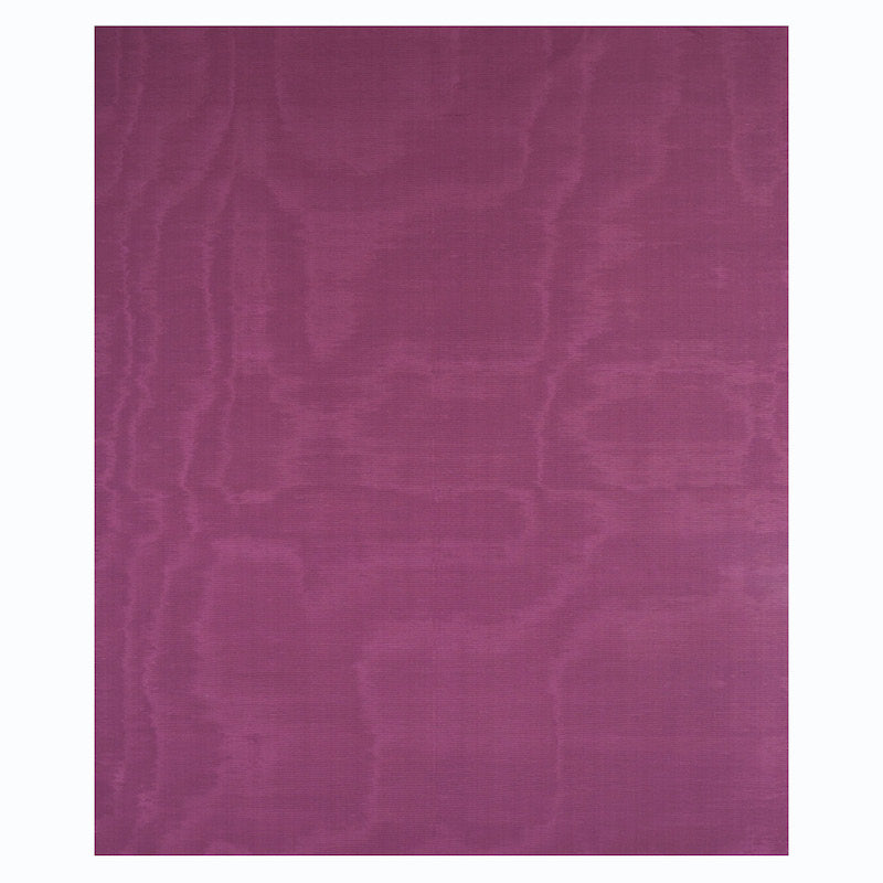 Plum moire fabric swatch with subtle marbled texture and soft, wavy pattern; rectangular, versatile textile.
