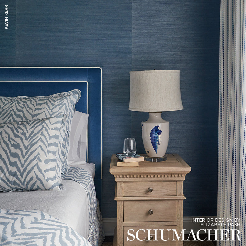 SCHUMACHER FABRIC  PERFECT BASICS: VELVET ROCKY PERFORMANCE VELVET   CORNFLOWER   - 70477