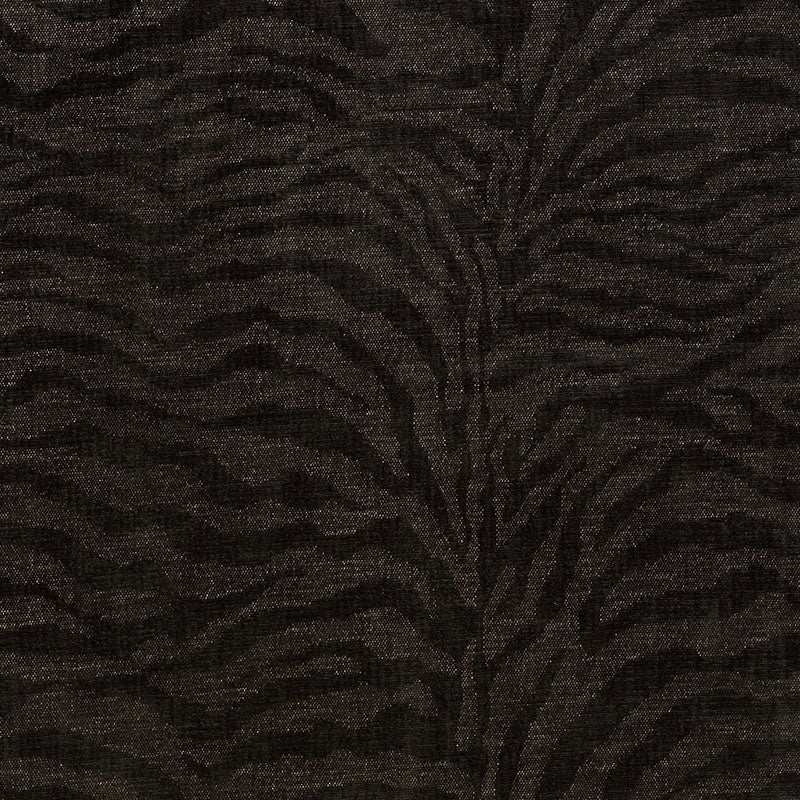 SCHUMACHER  ANIMAL PRINTS & WOVENS TIGER CHENILLE CHENILLE CHENILLE CHARCOAL   - 70512
