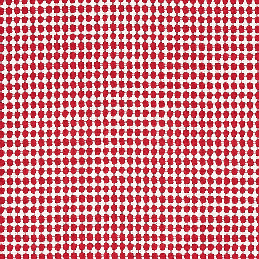 SCHUMACHER  ESSENTIALS: SMALL SCALE UPHOLSTERY FABRICS ZIPSTER PATTERN WOVENS PATTERN WOVENS RED   - 70525