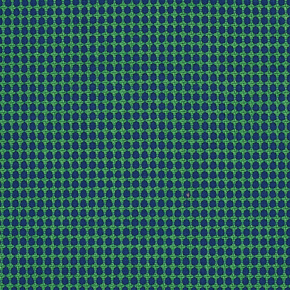 SCHUMACHER  ESSENTIALS: SMALL SCALE UPHOLSTERY FABRICS ZIPSTER PATTERN WOVENS PATTERN WOVENS NAVY , GREEN   - 70529