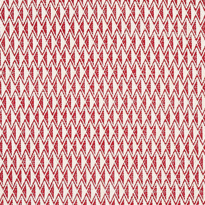 SCHUMACHER  ESSENTIALS: SMALL SCALE UPHOLSTERY FABRICS GREENPOINT PATTERN WOVENS PATTERN WOVENS RED   - 70547