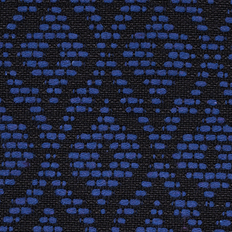 Midnight-colored small-scale woven upholstery fabric with a subtle repeating pattern.