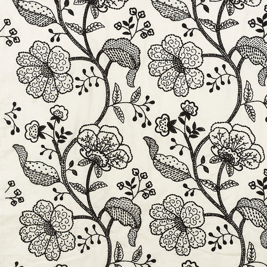 SCHUMACHER  CONTEMPORARY EMBROIDERIES FULL BLOOM EMBROIDERY EMBROIDERIES EMBROIDERIES INK   - 70812