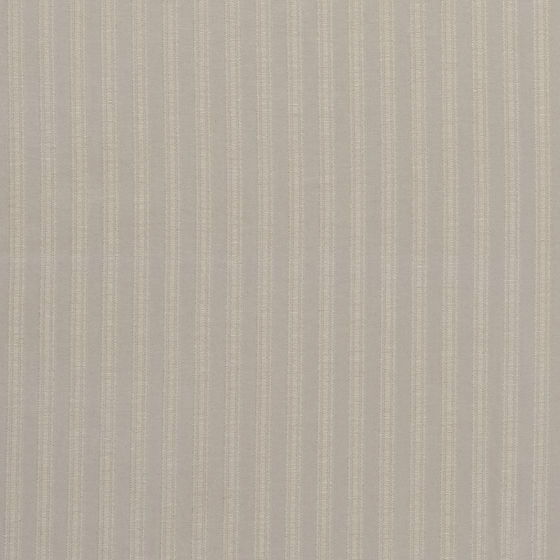 Beige textured woven fabric with narrow vertical cream stripes; versatile upholstery or drapery material.