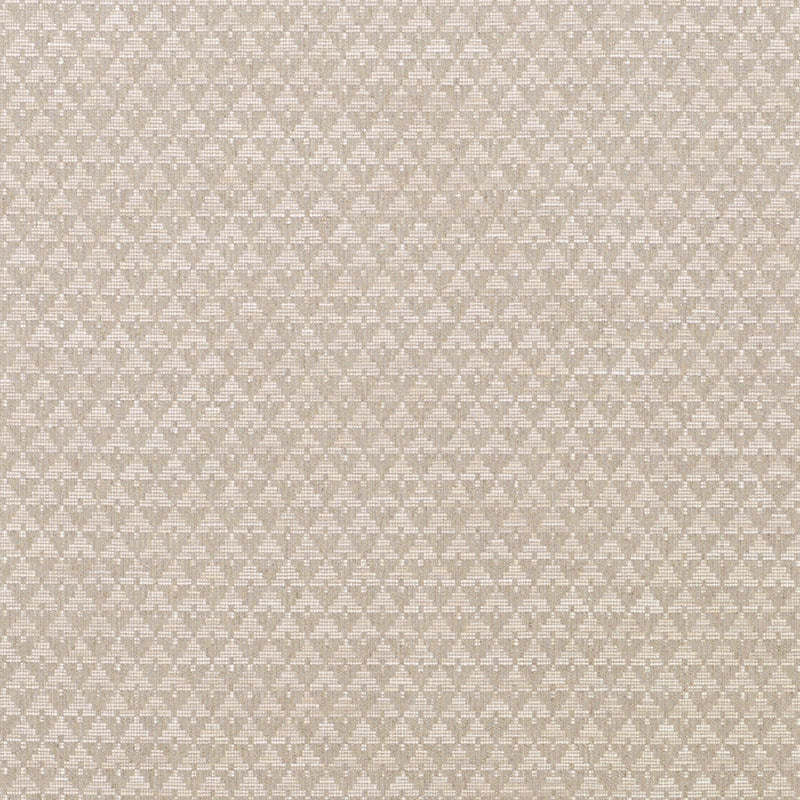 Beige woven fabric with a small, subtle repeating diamond lattice pattern.