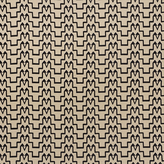 SCHUMACHER  DAVID KAIHOI TURKISH STEP CHENILLE,PATTERN WOVENS CHENILLE,PATTERN WOVENS BLACK/NATURAL   - 71240